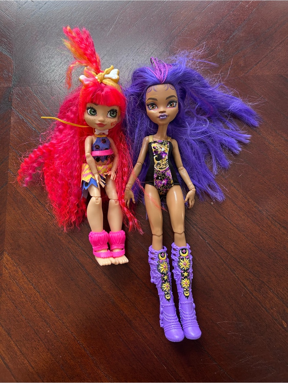 Purple and Pink Fashion Dolls Set - Vibrant Kids Toy Duo